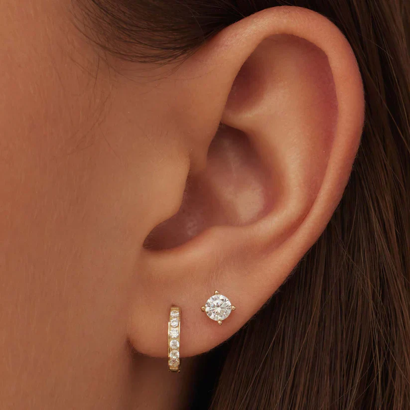 Dara Brillane Stone Earrings Set | Gold 14k - Image 4